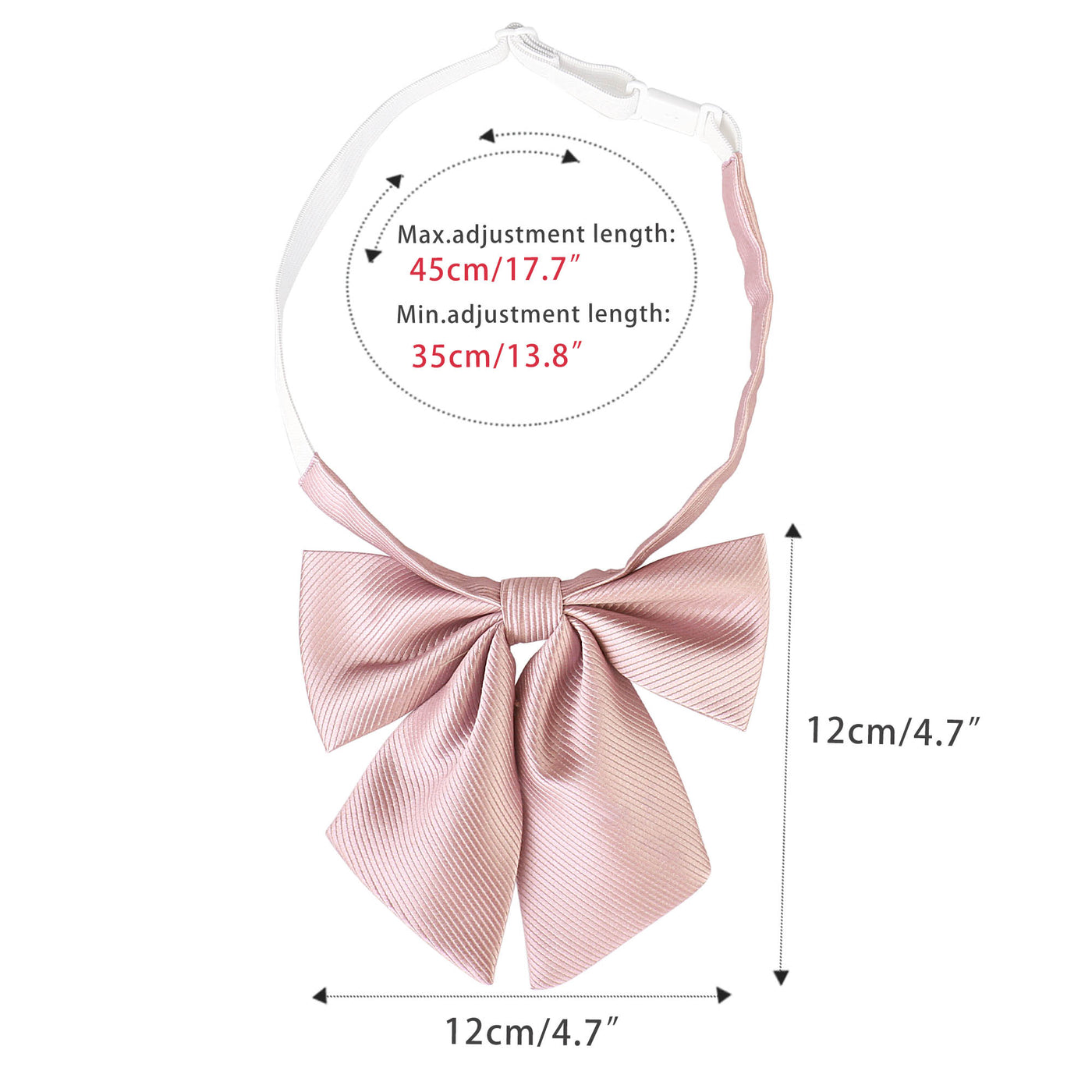 Bublédon Women's Solid Color Pre-Tied Bow Tie Adjustable Bowknot Bowties for Cosplay Uniform