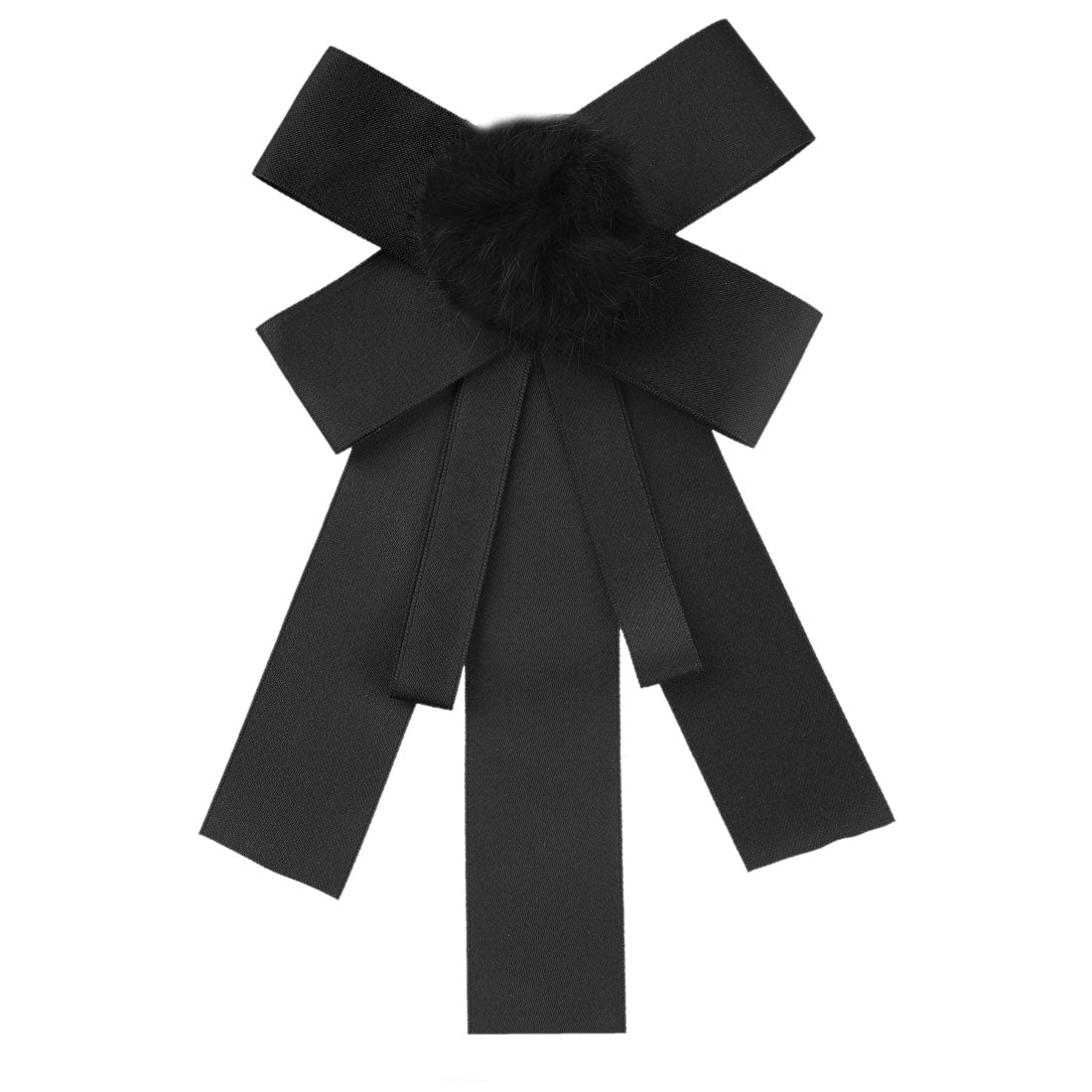 Bublédon Women's Elegant Pre-tied Bowknot Pin Solid Neckties Casual Brooch Bow Tie