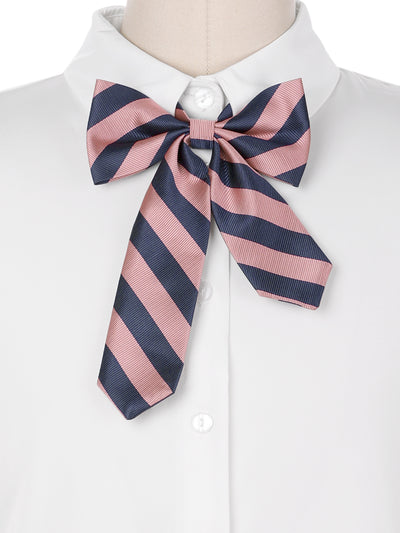 Women's Bowties Stylish Asymmetric Pre-tied Stripes Bow Ties 1pcs