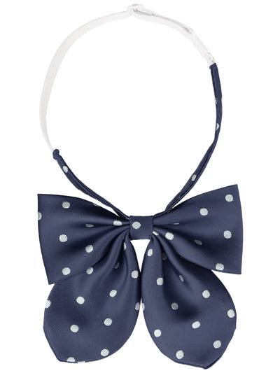 Women's Cute Ribbon Bow Ties Polka Dots Neckwear Adjustable Straps for School Casual