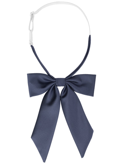 Women's Bow Ties Solid Color Western Ribbon Pre-Tied Bowties for School Uniform