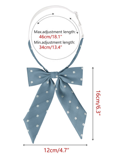 Women's Bow Ties Polka Dots Adjustable Neckwear Pre-tied Ribbon Bowties